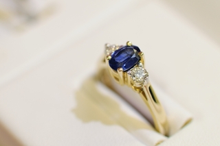 Custom Made Natural Sapphire Engagement Ring NZ